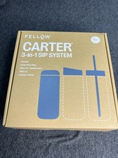 NIB Brand New Fellow Carter Matte Black 16 oz Move Mug 3 In 1 Sip System picture