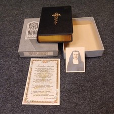 RARE Antique Polish Prayer Book 1912 Kwiatek Seraficzny IN ORIGINAL BOX w/Card picture