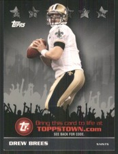 2009 Topps Topps Town Silver #TTT18 Drew Brees New Orleans Saints 881 picture