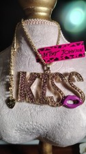 Betsey Johnson Pink Bow,  Kiss, Lips,  Necklace picture