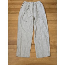 COS High Rise Wide Leg Tailored Linen Pants Beige 2 EUC picture