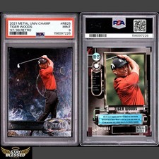 2021 Skybox Metal Universe Champions - 1997-98 Retro Tiger Woods #RB-25 PSA 9 picture