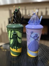 Brand New Wicked For Good Glinda & Elphaba Tumbler Gripper Cup Set AMC In Hand picture
