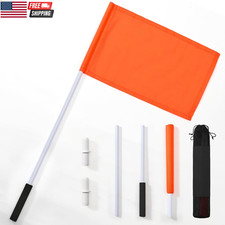 Orange Boat Flag with 48-Inch Pole, High Visibility 12