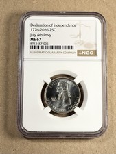 RARE - NGC MS67 - 2026 Declaration Of  Independence July 4th Privy Quarter LOOK picture