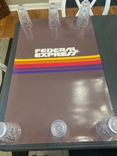 VINTAGE 1980'S FEDERAL EXPRESS POSTER FROM BUILDING FOR FRAMING picture