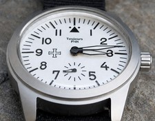 Toujours Pret Mechanical military flieger watch Blasted stainless steel wht 39mm picture