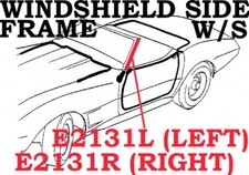 1973-1982 Corvette Weatherstrip Windshield Side Frame Pillar Post USA Left picture