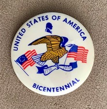 United States Of America  1776 - 1976 Bicentennial Vintage pin back button picture