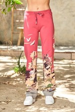Paparazzi Women's Stretch Crane Print Lounge Pant Size XL picture