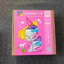 New CONNETIX Magnetic Tiles Glitter Unicorn 56 pc STEM Building Toy picture
