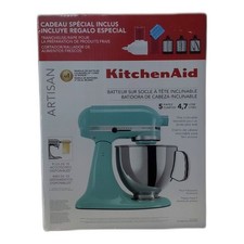 KitchenAid Artisan Series 5 Quart Tilt-Head Stand Mixer Aqua Sky Open Box picture
