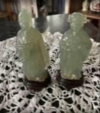 Vintage Chinese Figurines Resin Emperor and Emperous. Approximately 4 Tall Rare picture
