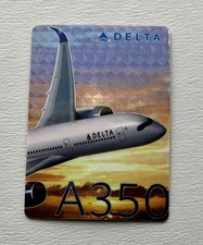 🔥RARE 2016 Delta Trading Card #49 A350 w/ holder picture