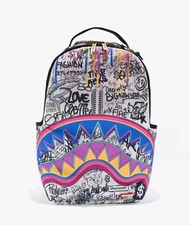 Sprayground MEAN MONEY COLLAGE Backpack🔥New Black Large Bookbag School Bag picture