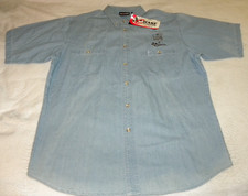 NWT Chase Authentics Dale Jarrett #88 UPS Racing Denim Shirt L – NASCAR Vintage picture
