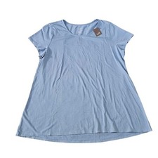 J. Jill Pure Jill Scoop Neck Elliptical Tee Bluebell Pima Cotton Shirt Medium picture