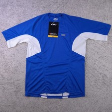 Louis Garneau Cycling Jersey Men Large Short Sleeve T-Shirt Towny Mesh Blue NWT picture