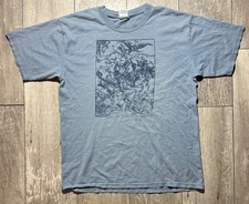 Gildan 2000s Albrecht Durer Four Horsemen T-Shirt Blue Size L picture