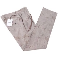 Manto S/S 2026 Floral Print Cotton-Linen Drawstring Waist Pants 34 (Eu 50) NWT picture