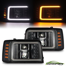 Fit 1992-1996 Ford F-Series/Bronco PRO-Series Projector Headlights Black picture