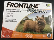 Frontline Plus For Dogs 5-22 Lbs | Orange | 6 doses | Authentic Vet Channel box picture