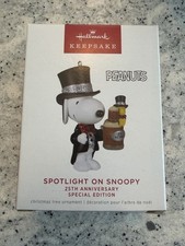 NEW 2022 Hallmark SPOTLIGHT ON SNOOPY Peanuts 25th Anniversary Special Ornament picture
