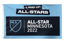 2022 Minnesota Land of All-Stars MLS Flag 3ft X 5ft Blue Black Wincraft Premium picture