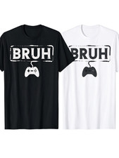 Retro Bruh Game Controller Graphic T-Shirt SIZE S-5XL picture