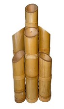 Nice Vintage MCM bamboo sculpture vase planters 18 inch ￼ picture