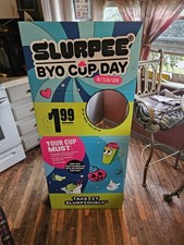 7 Eleven Slurpee BYO Cup In store Event Display Size Standee 2026. picture