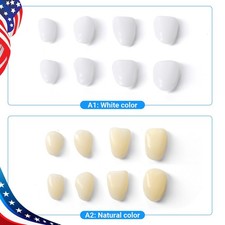 100 Pieces Dental Resin Teeth Temporary Crown Tooth Veneers Whitening Set A1 A2 picture