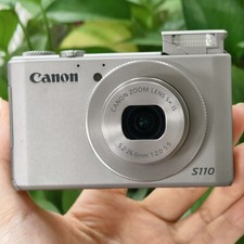 Canon PowerShot S110 12.1MP 5x Zoom Digital Camera W/ Charger Silver Tested picture