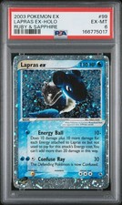 2003 POKEMON EX RUBY & SAPPHIRE #99 LAPRAS EX-HOLO PSA 6 picture