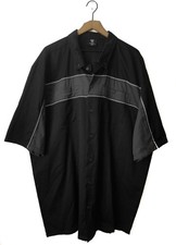 VANCE Biker Wear Shirt Black Reflective Button Up Motorcycle Mens NEW Big 5XL picture