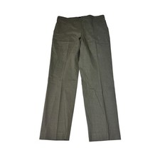Theory Treeca Pull On Good Crunch Linen Blend Pants Olive Green Womens 8 W30 L26 picture