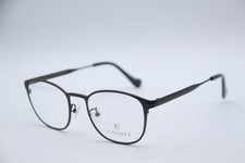 NEW CANALI CO 602A C02 GUNMETAL BLUE HORN AUTHENTIC FRAMES EYEGLASSES 50-19 picture