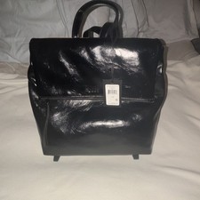 DKNY Black Jayeson Flap Backpack Purse Bag Black $240 picture