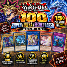 Yugioh 100 Holo Foil Cards Bulk Collection Lot Pack Super/Ultra/Secret Rares picture