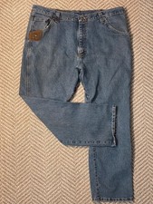 Wrangler Mens Regular Fit Straight Leg Jeans Medium Wash Denim Tough Casual picture