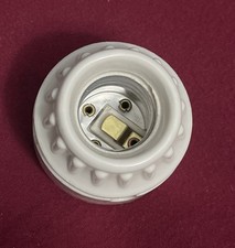 Vintage Leviton Porcelain Keyless Lamp Holder Socket Made in USA UL NOS picture