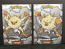 MANKEY X PRIMEAPE LOT - POKEMON CRYSTAL CARD COLLECTION CCG CRACKED HOLO picture