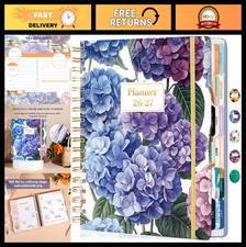 18-Month Academic Planner July 2026 - Dec 2027, Floral Hardcover Organizer, Week picture