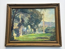 ANTIQUE CALIFORNIA LANDSCAPE PAINTING MABEL CROFT FAMOUS LISTED SANTA BARBARA picture