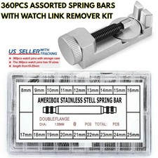 360Pcs Watch Pins Spring Bars Band Strap Link Remover Set Repair Kit Stainless picture