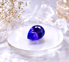 Natural Violet Purple 3.25 Ct Zambian Amethyst Pear Cut Loose Gemstone picture