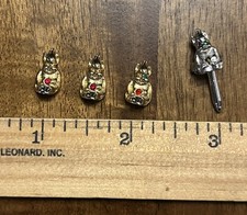 Four Vintage Billiken Charms - 3 Gold Tone, 1 Silver Tone picture