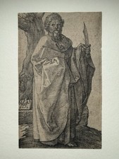 Albrecht Dürer Antique Engraving St Bartholomew 1523 Old Master Print (B.47) picture