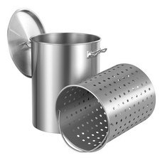 Uimoso 36QT Stainless Steel Stockpot Cooking Kitchen Sauce Pot with Basket Lid picture