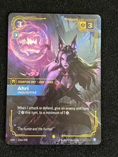 2025 Riftbound League of Legends Ahri  Inquisitive Showcase Alt Art #119a /298 picture